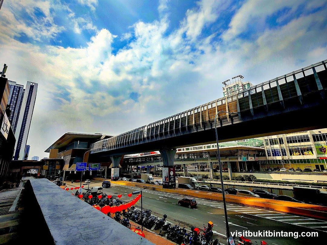 Modern Cityscape with Elevated Walkway