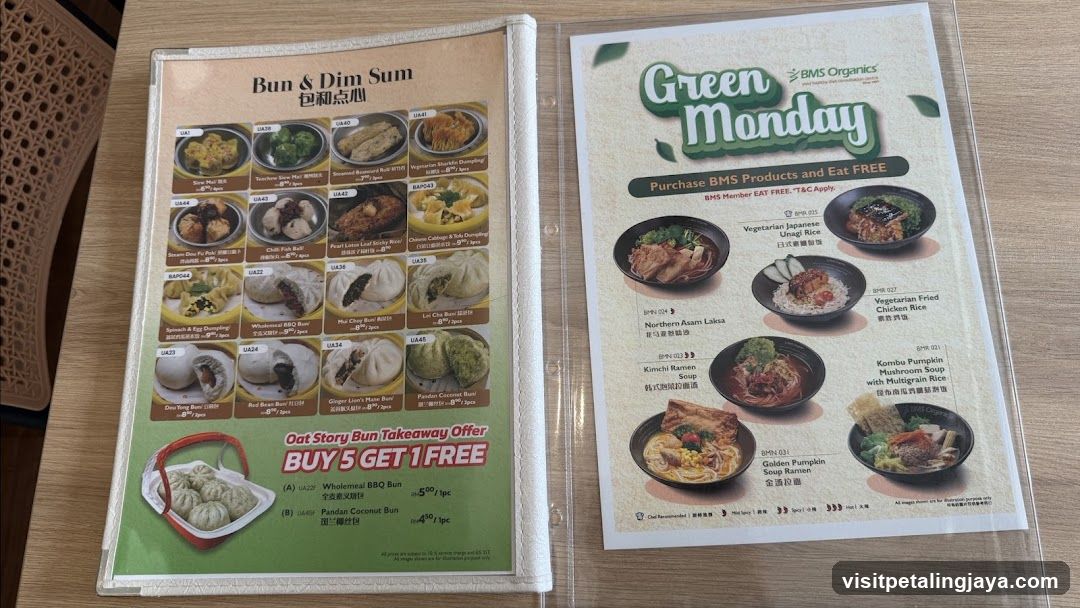 BMS Organics Menu Display
