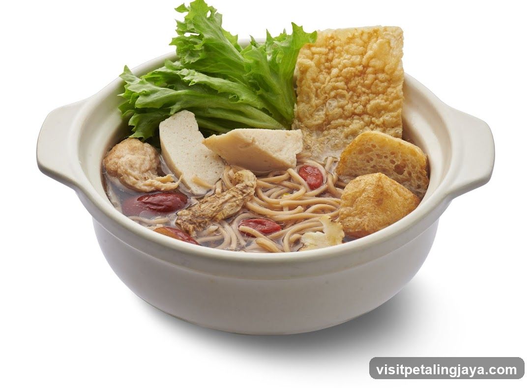 Soy Milk Noodle Soup with Tofu and Vegetables
