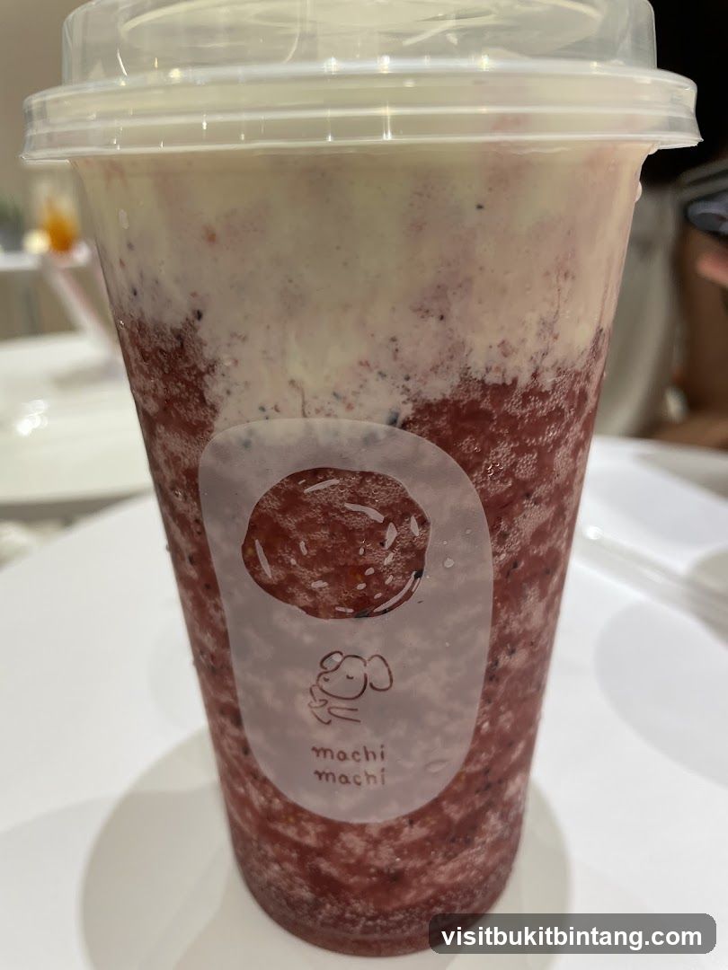 Berry Smoothie with Cream Topping