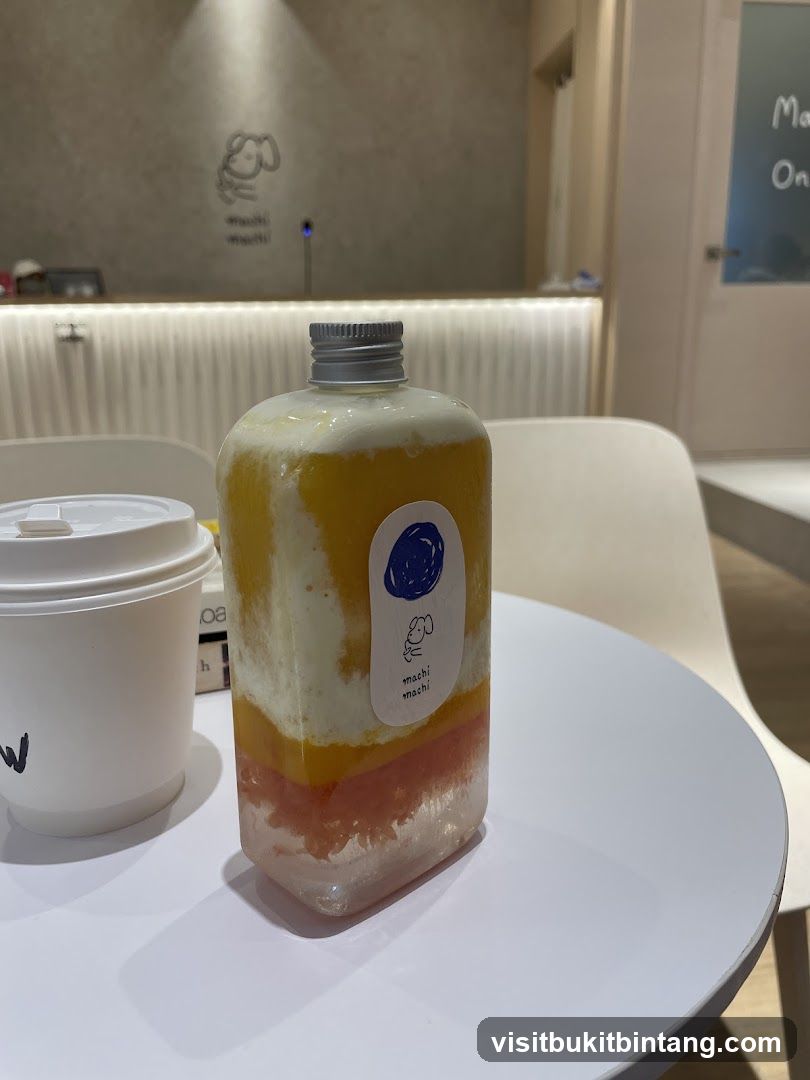 Layered Drink in Bottle