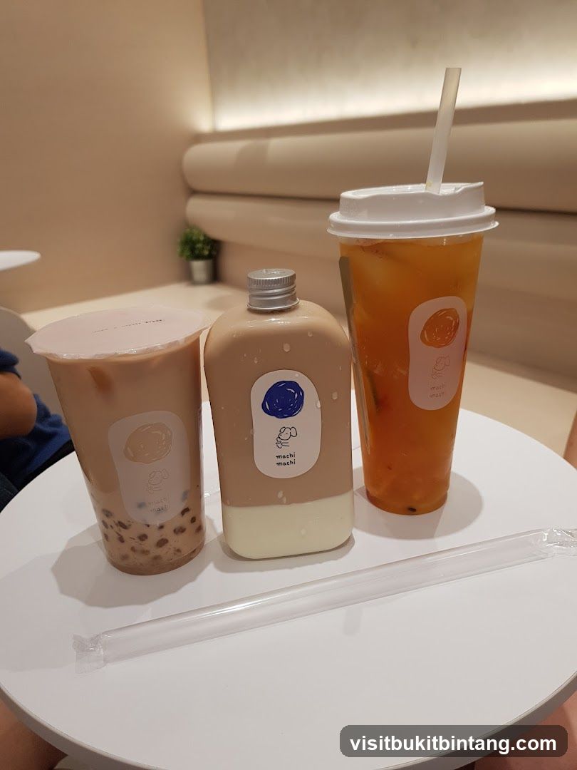 Three drinks on a table