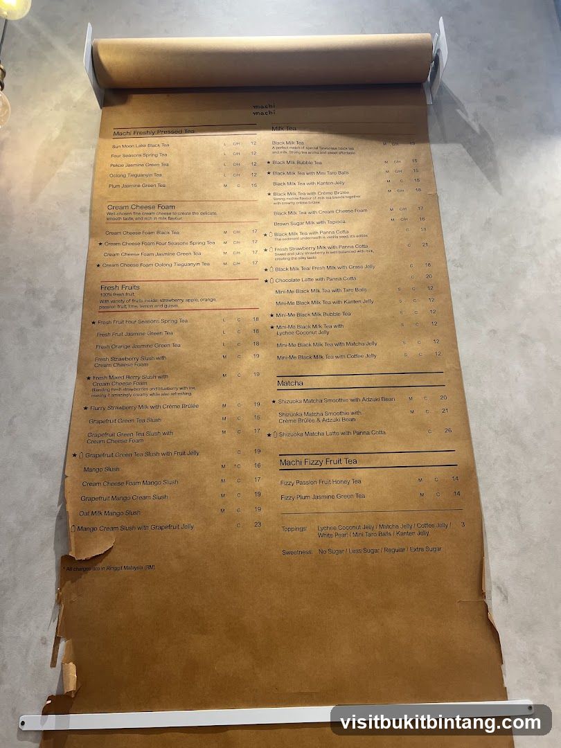 Machi Menu