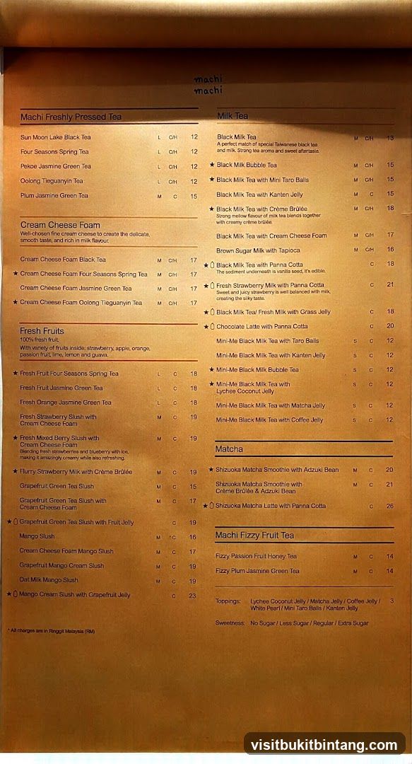 Machi Menu
