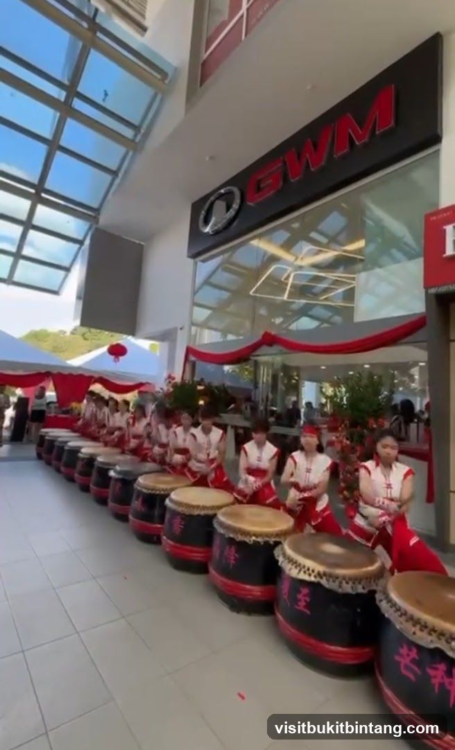 Drummers in front of GWM dealership