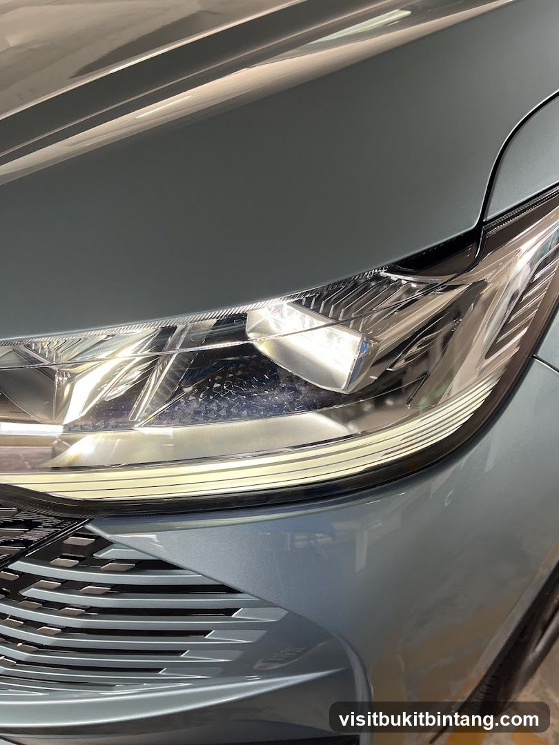 Car Headlight and Grille
