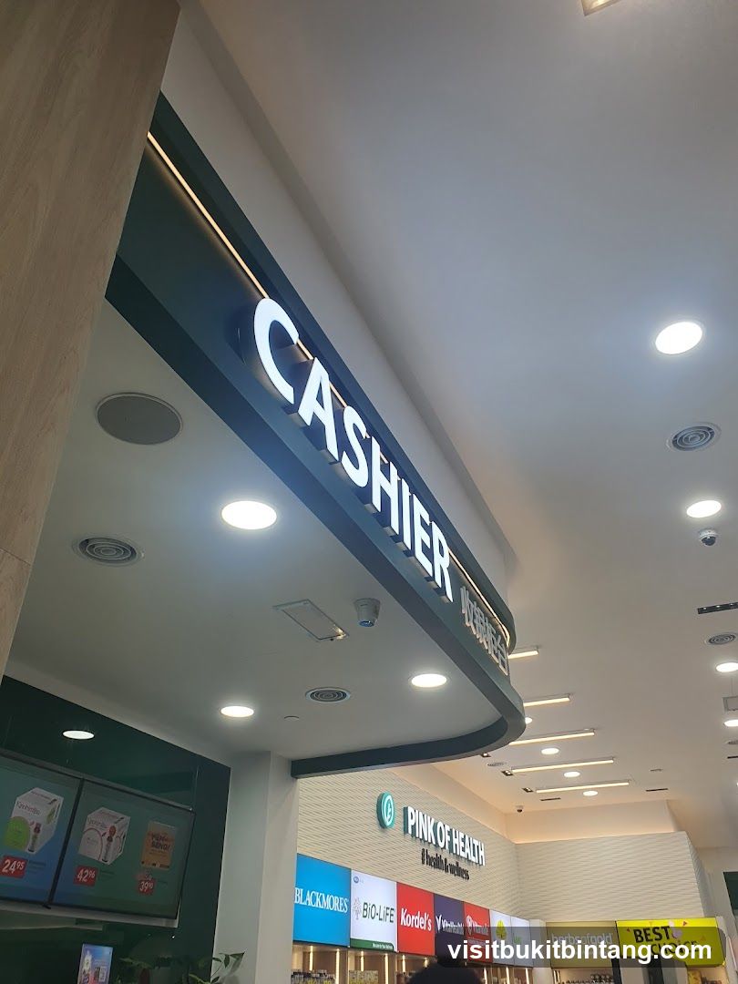 Cashier Signage and Storefront