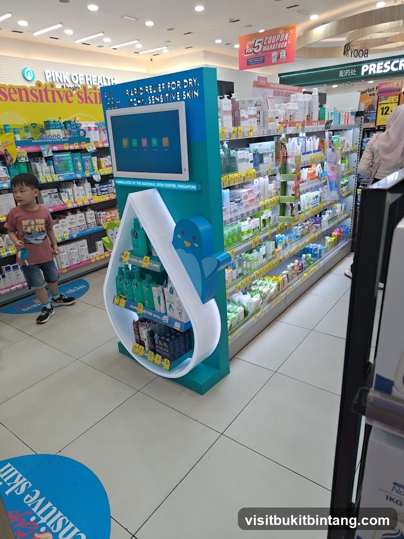 Pharmacy Interior with Product Displays