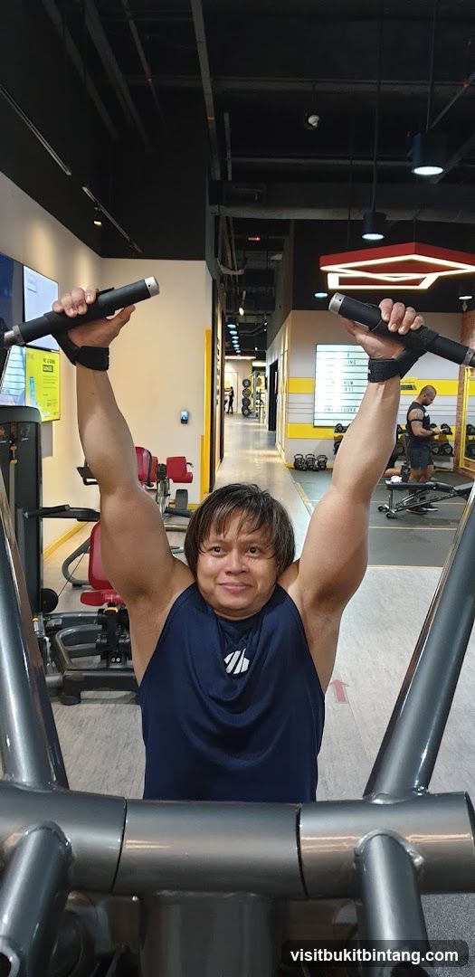 Man working out in a gym