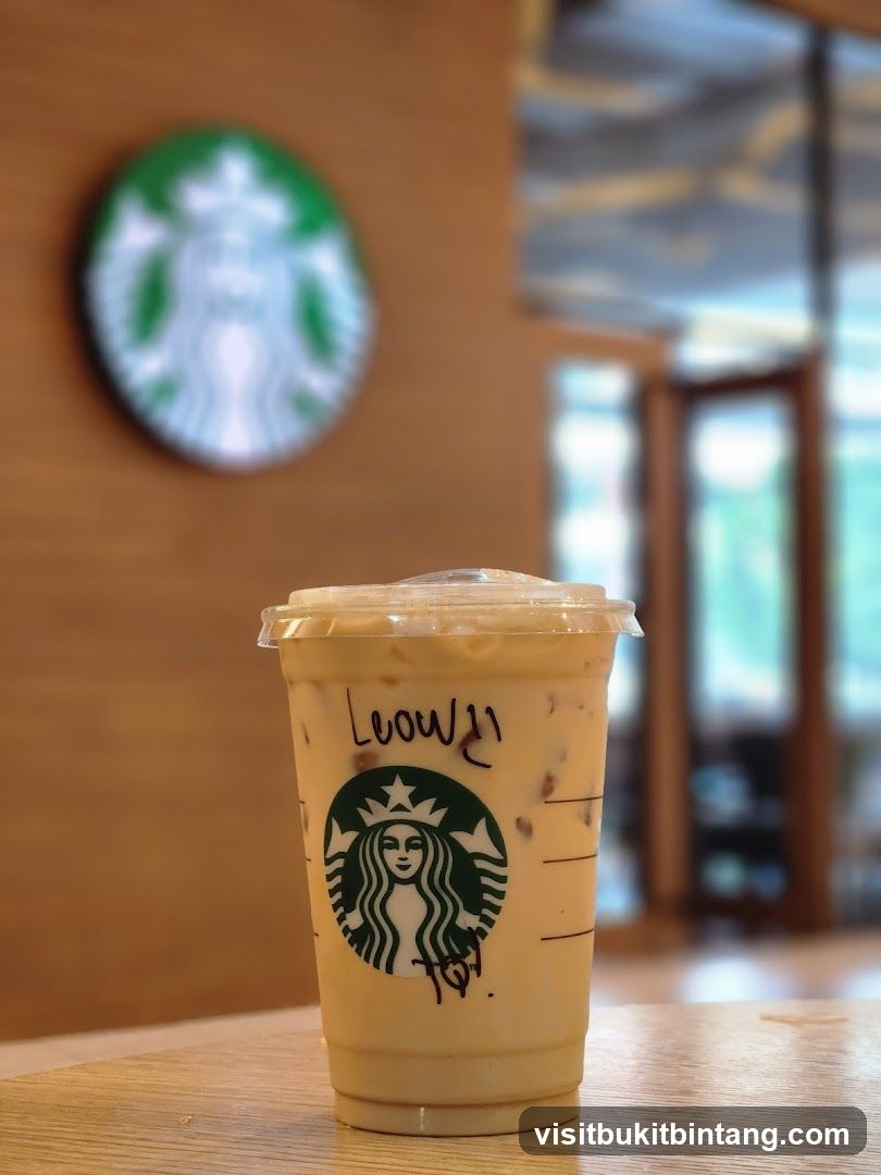 Iced Coffee with Starbucks Logo