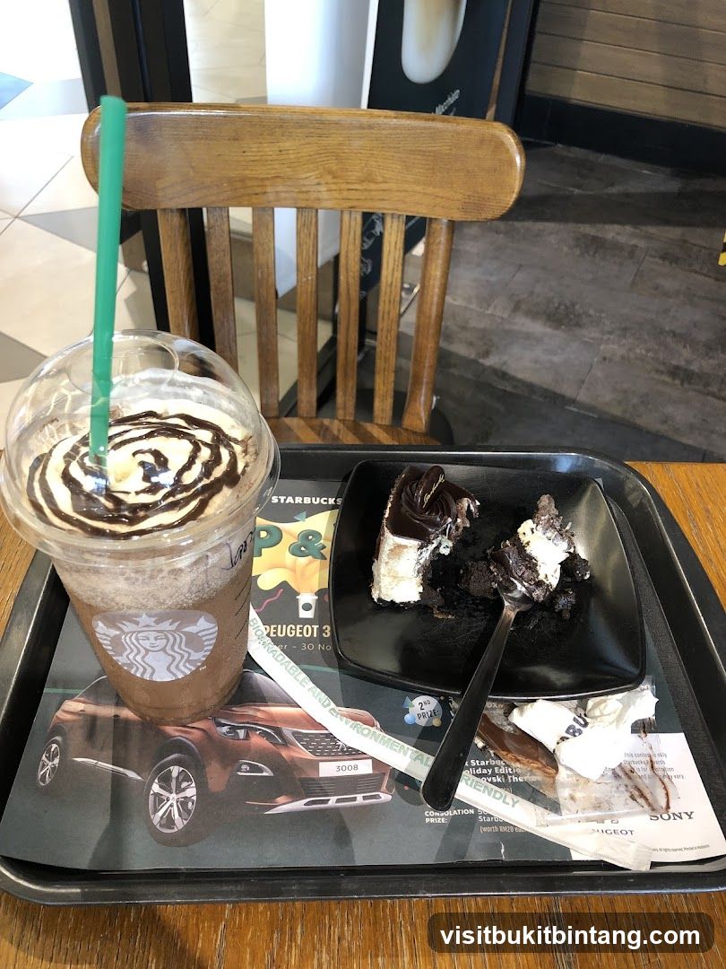 Starbucks Drink and Cake