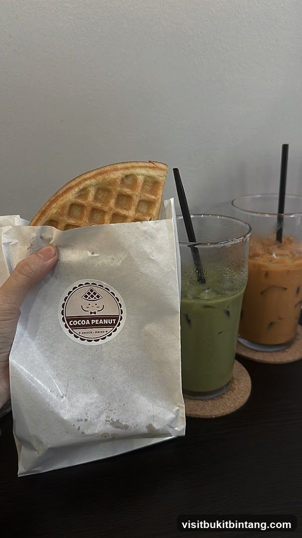 Waffle and drinks
