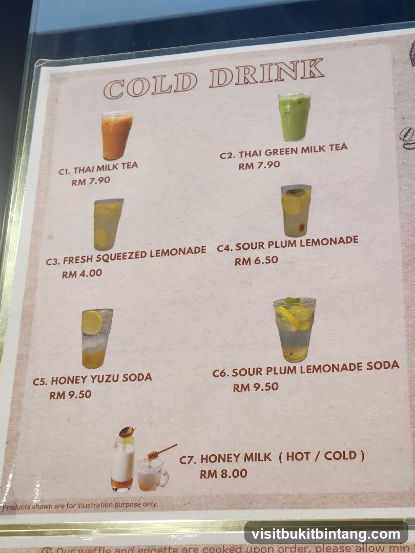 Cold Drink Menu