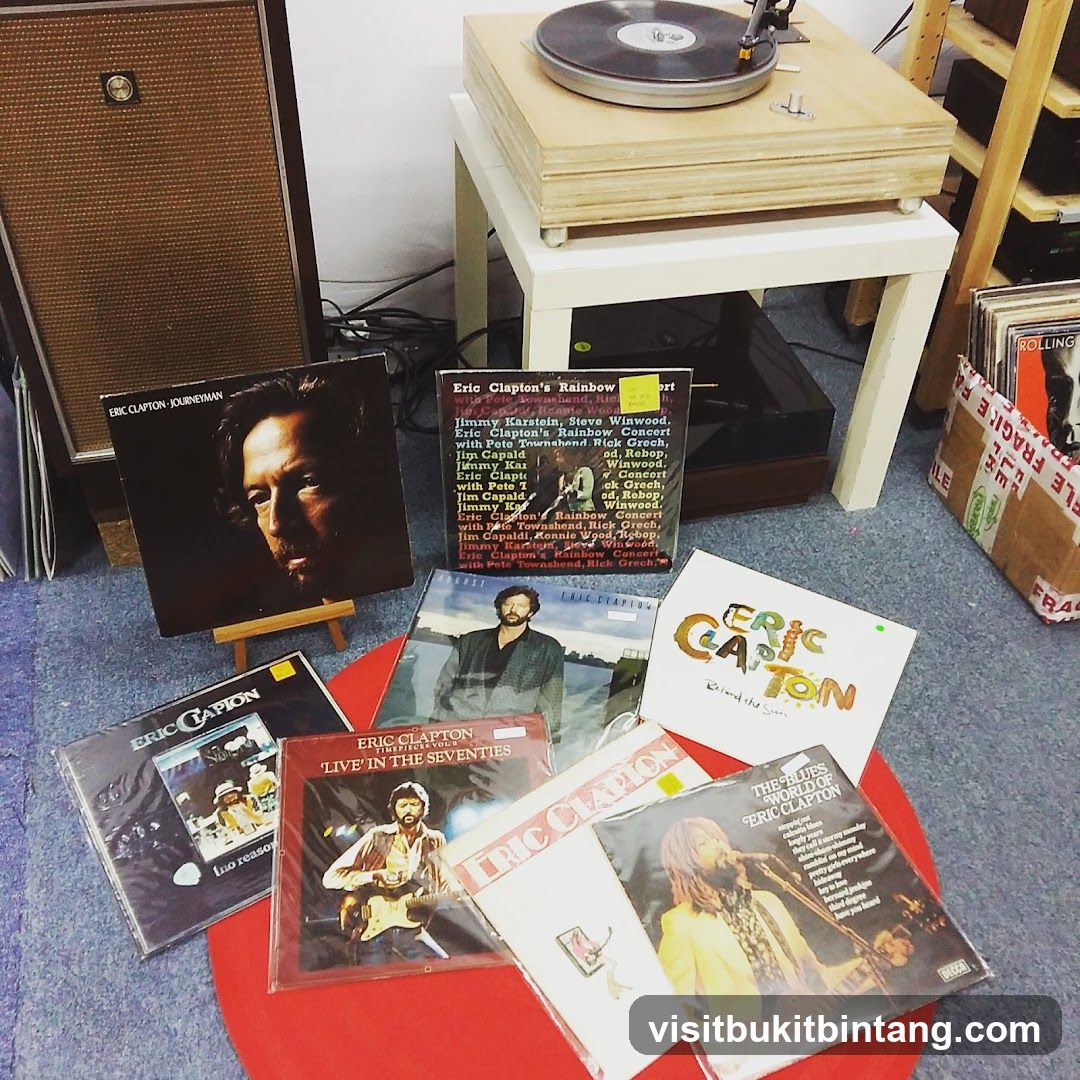 Eric Clapton Records and Turntable