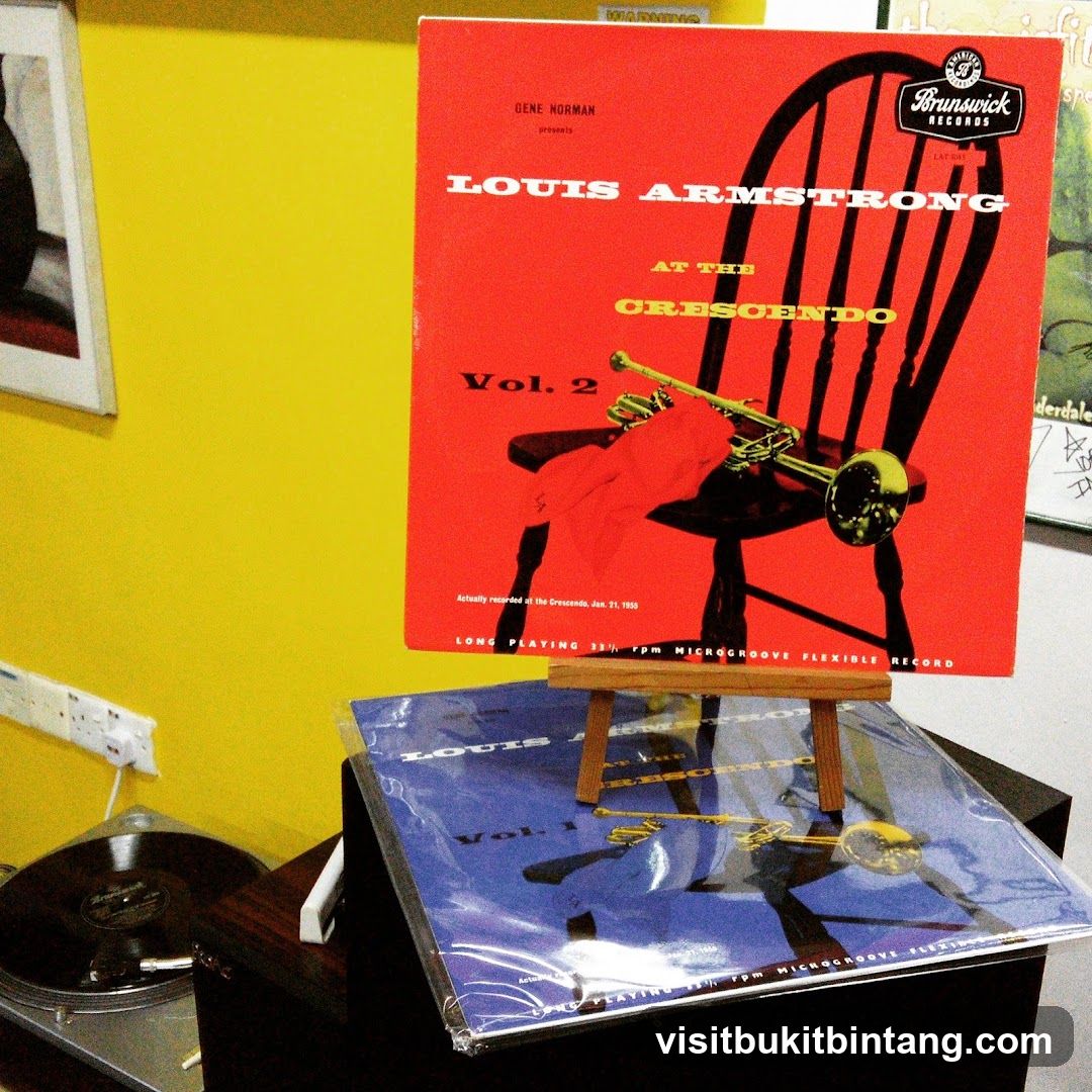 Louis Armstrong Record Display