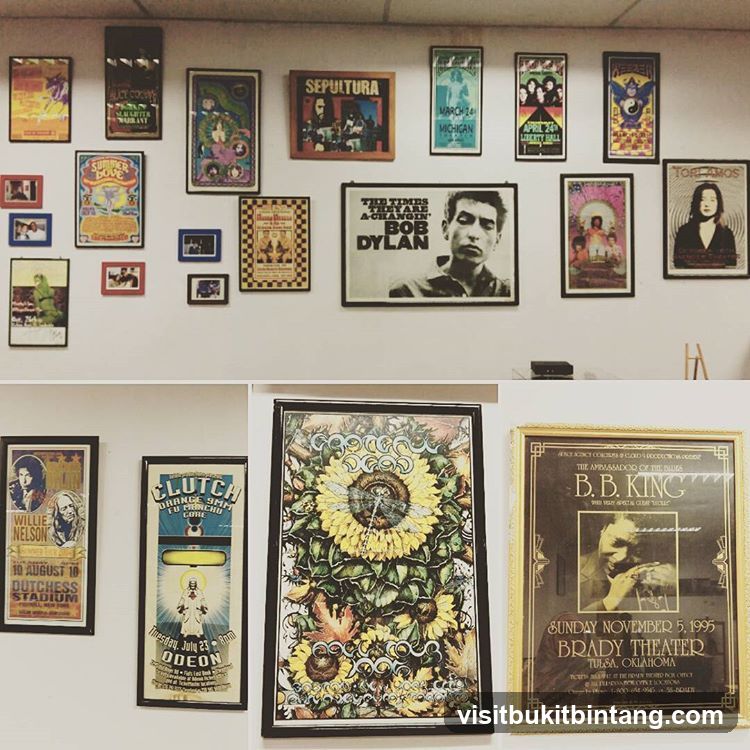 Concert Posters Displayed on Wall