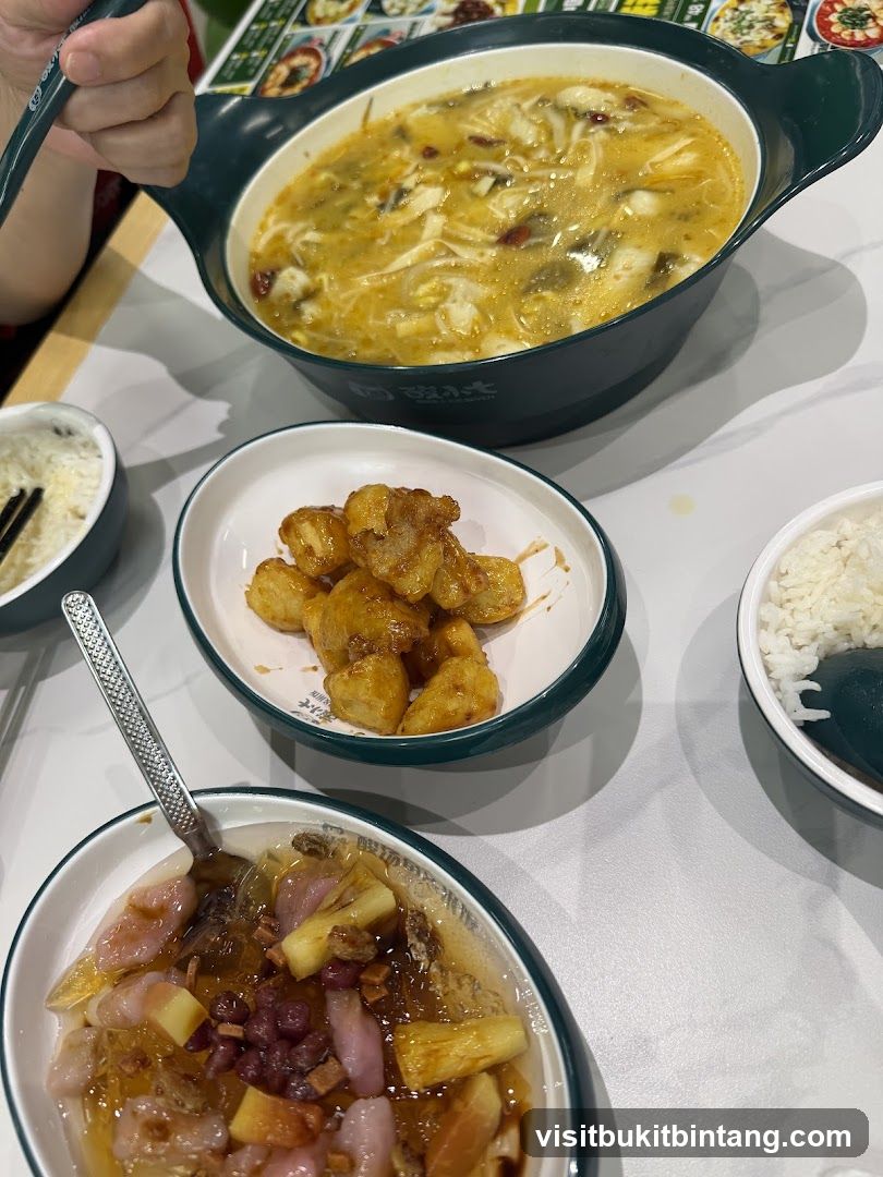 Table with various dishes
