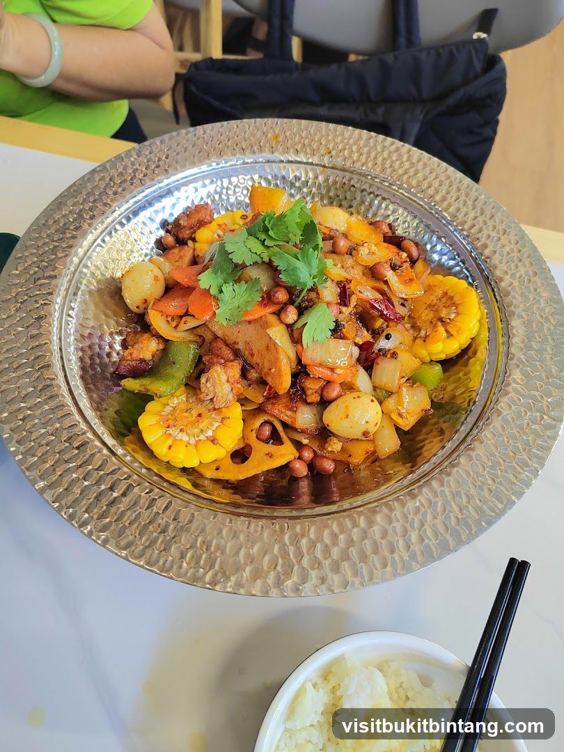Spicy Stir-Fried Dish with Corn and Peanuts