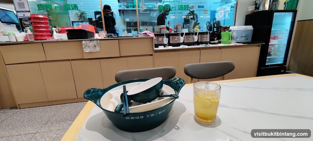 Restaurant Interior with Food and Drink