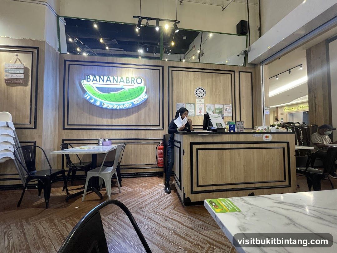 Restaurant Interior with Bananabro Logo