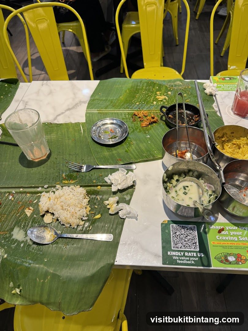 Table with Leftover Food