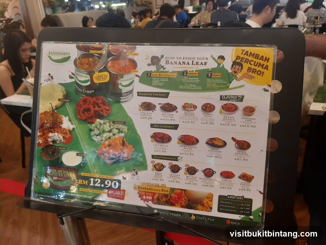 Bananabro Menu