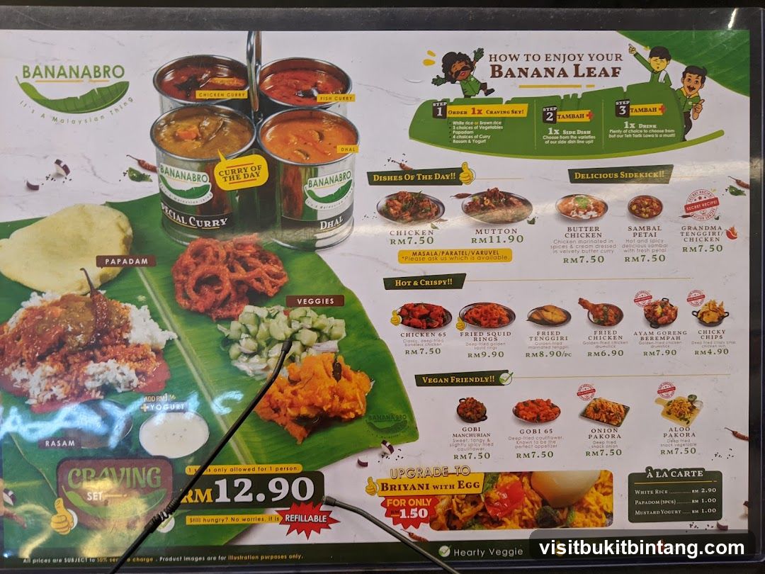 BANANABRO Menu
