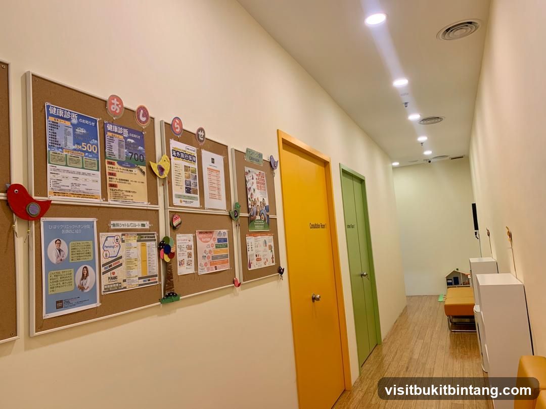 Clinic Hallway with Information Boards