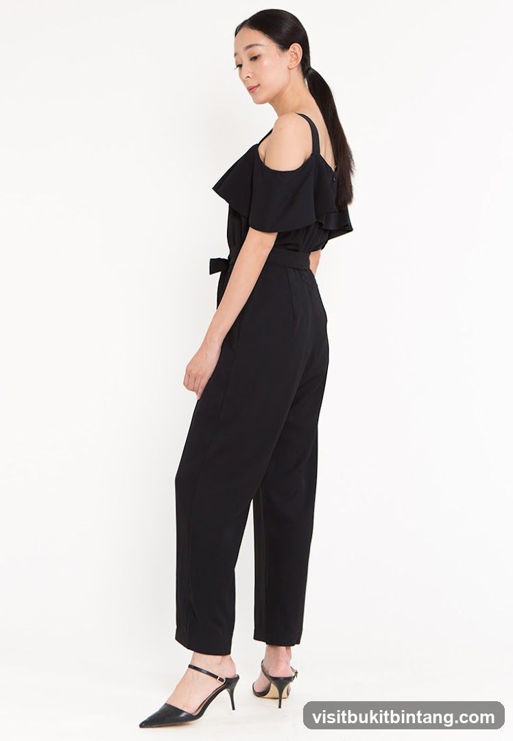 Woman in Black Jumpsuit