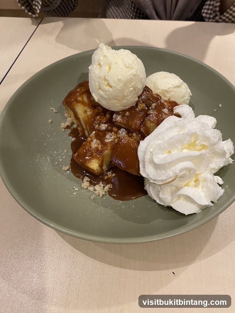 Dessert with Ice Cream and Whipped Cream