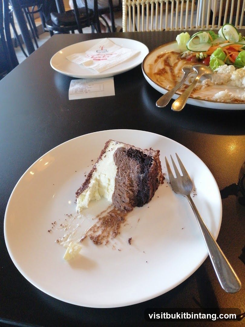 Dessert and Salad on Table