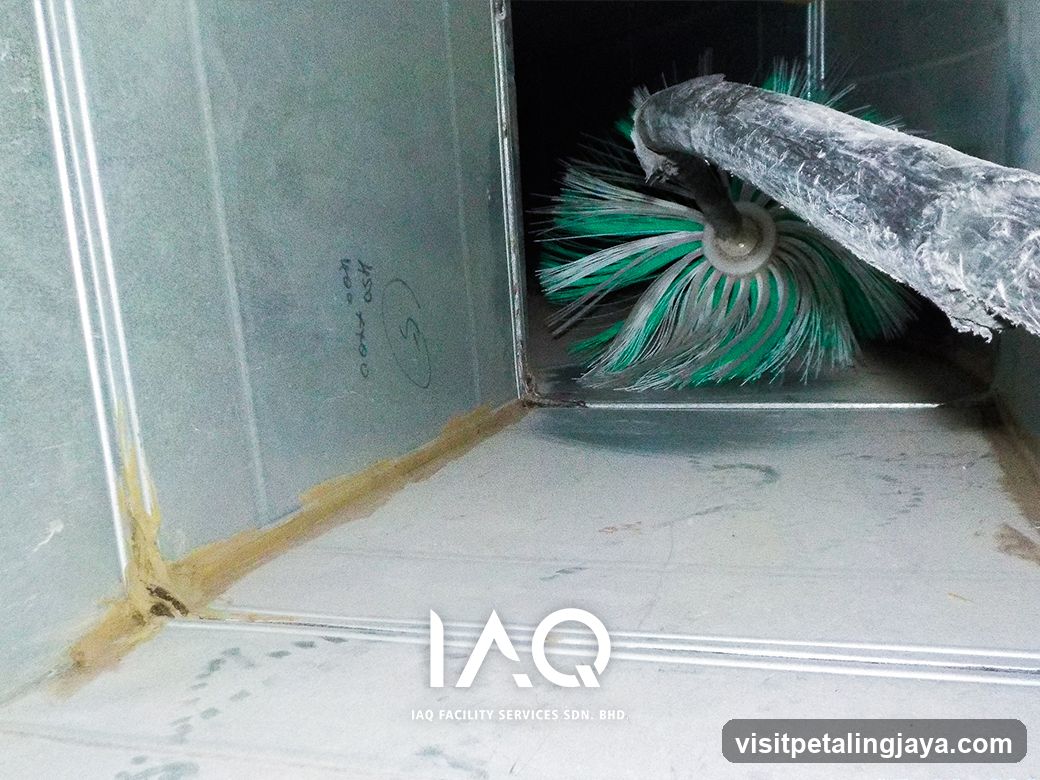 Duct Cleaning in Progress