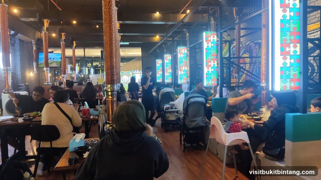 Restaurant Interior with Diners