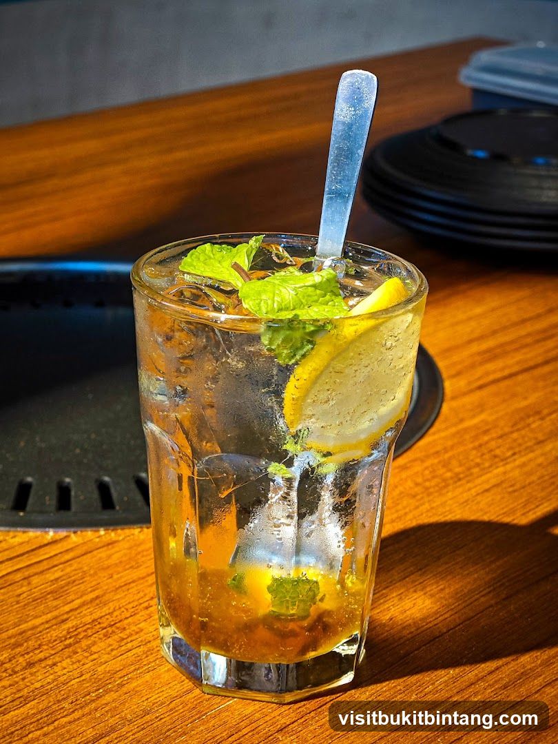 Refreshing Drink with Mint and Lemon