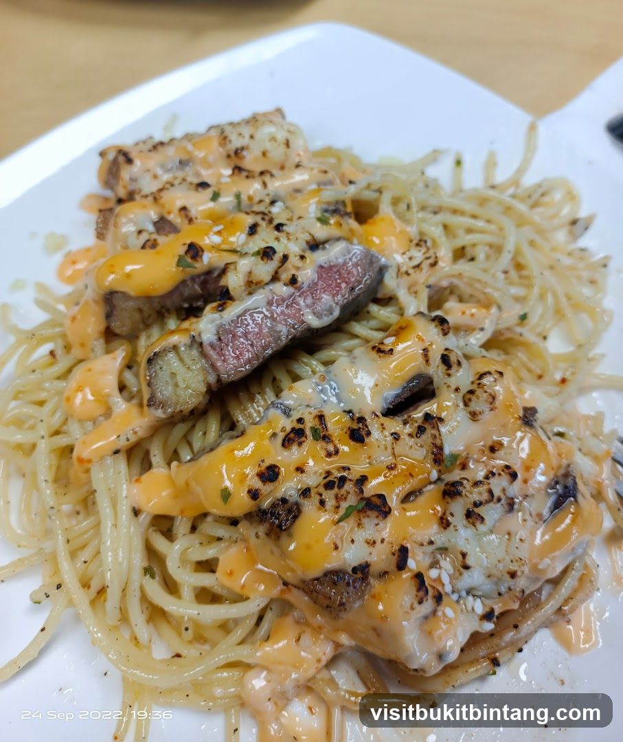Steak and Spaghetti