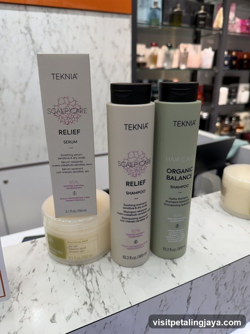 Teknia Hair Care Products Display