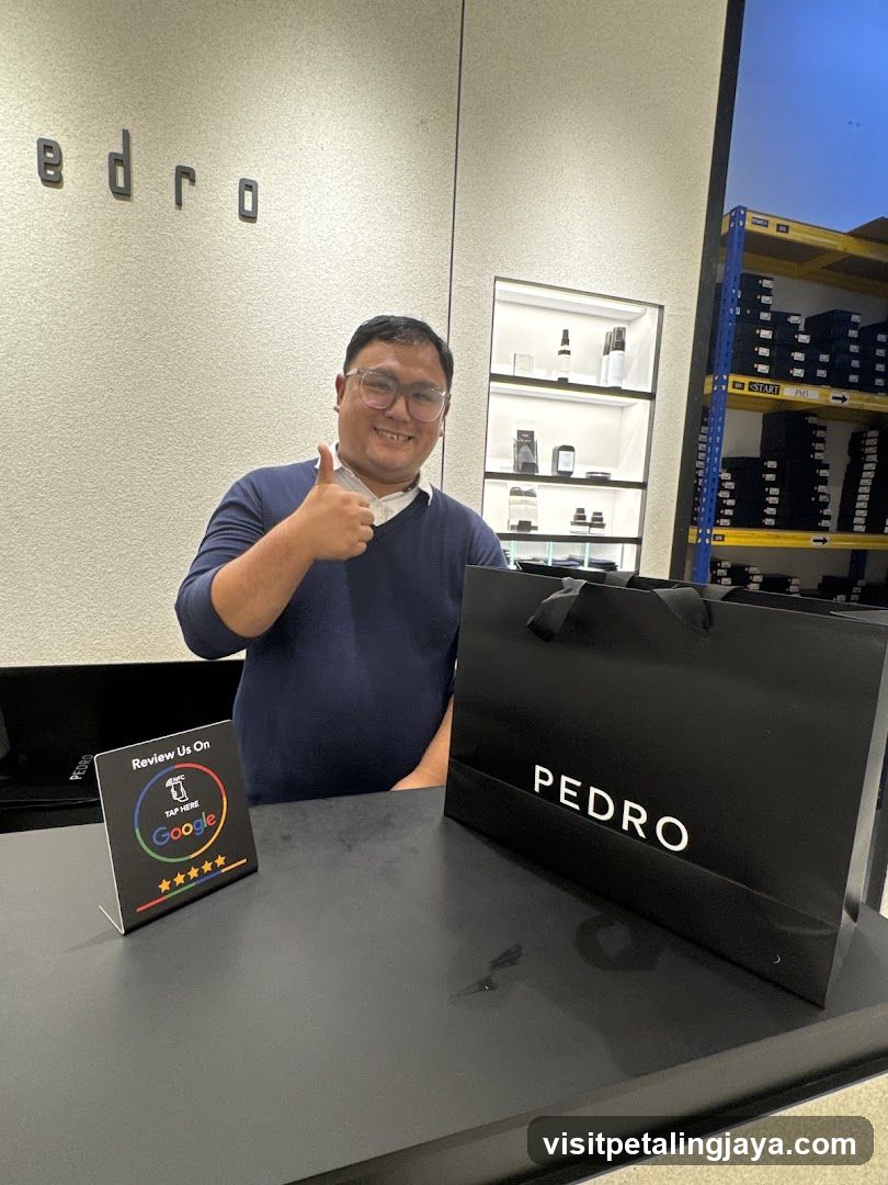 Pedro Store Interior with Staff and Shopping Bag
