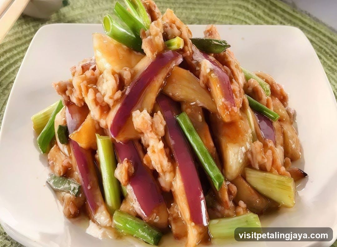 Stir-fried Eggplant with Minced Pork and Scallions
