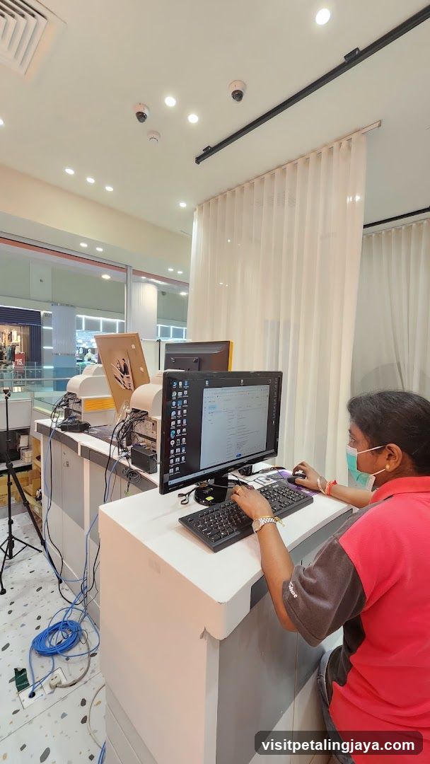 Staff at Computer Station