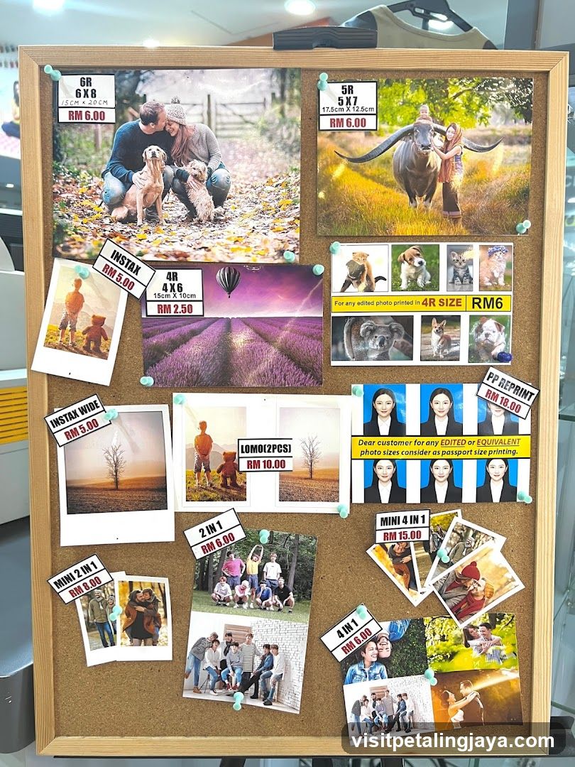 Photo Printing Price Board