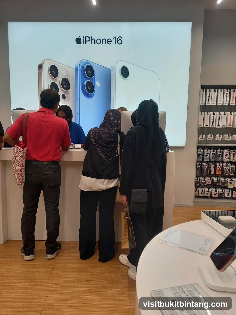 Apple Store Interior with iPhone 16 Display