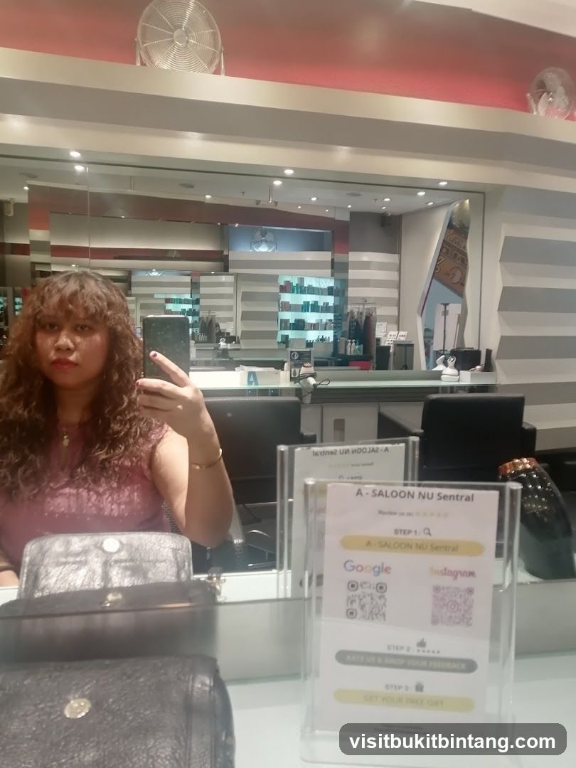 Salon Interior with Feedback Display