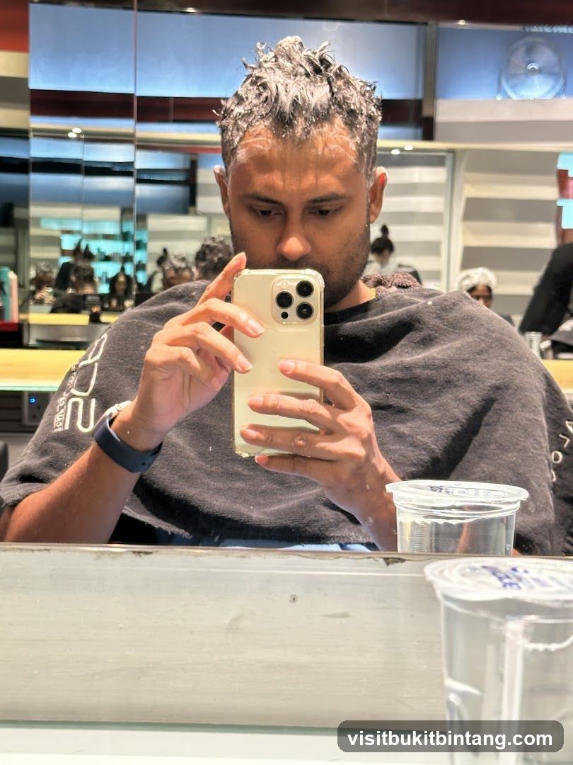 Man with hair dye