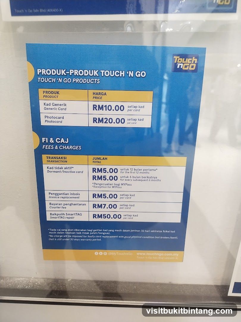 Touch 'n Go Products and Fees