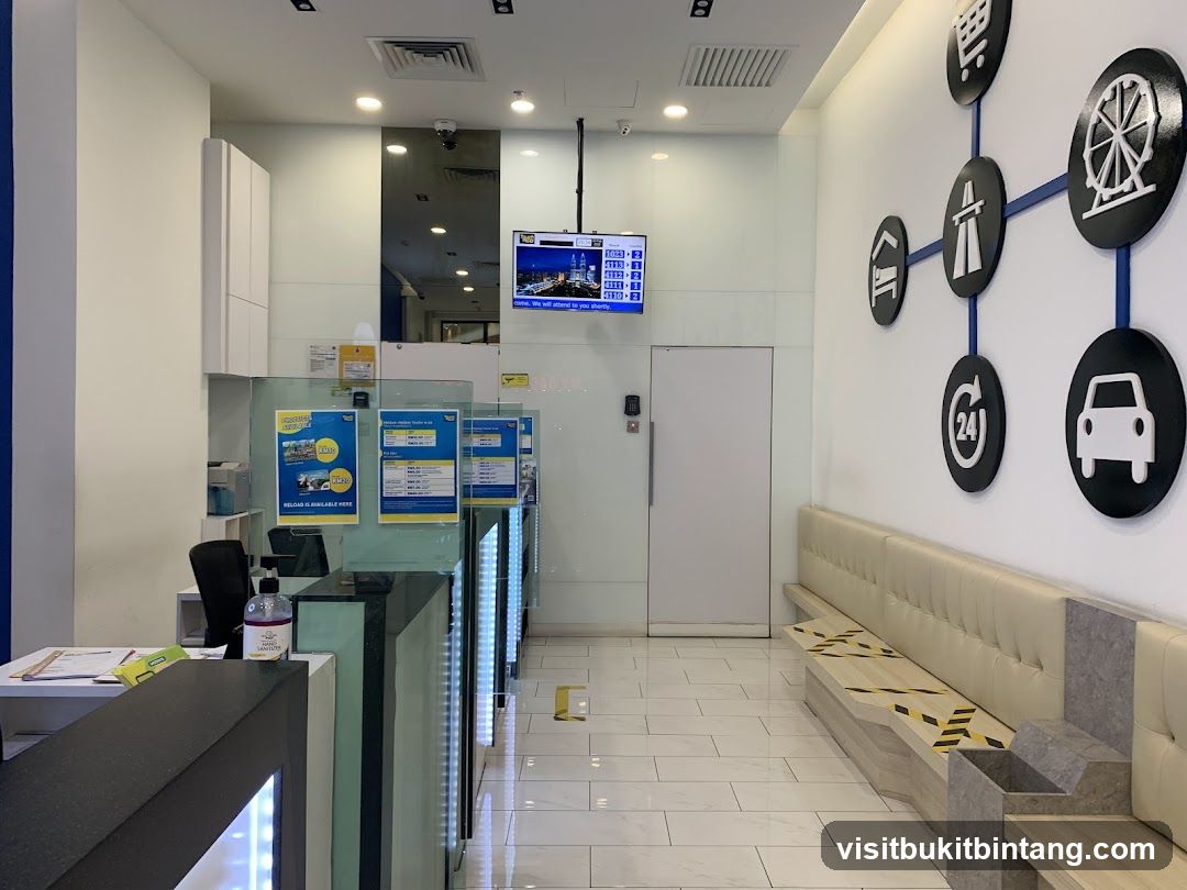 Interior of a service center