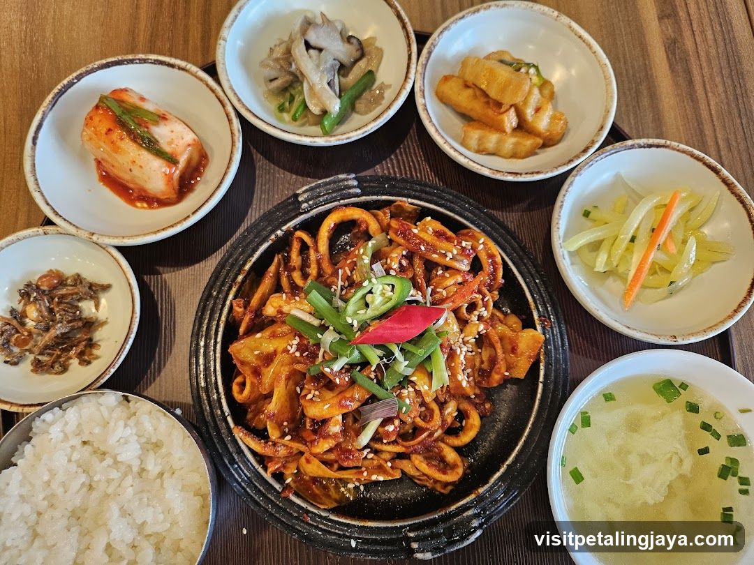 Korean Table Setting with Side Dishes