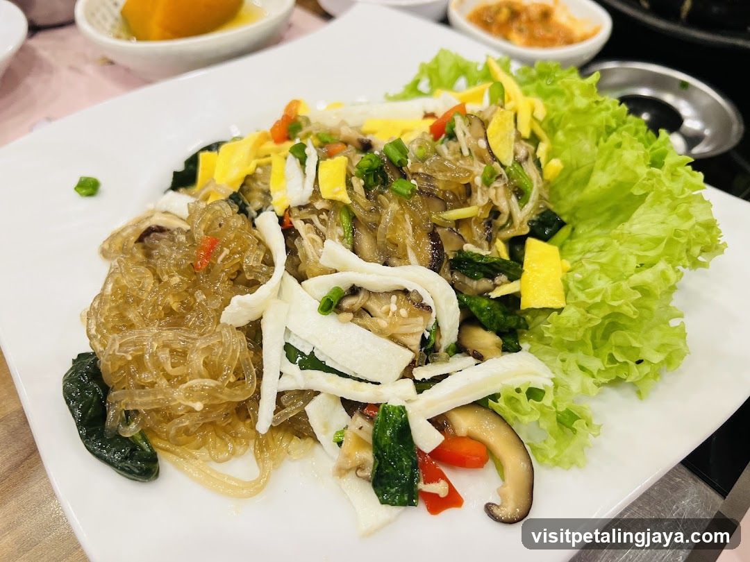 Glass Noodle Salad with Egg and Vegetables