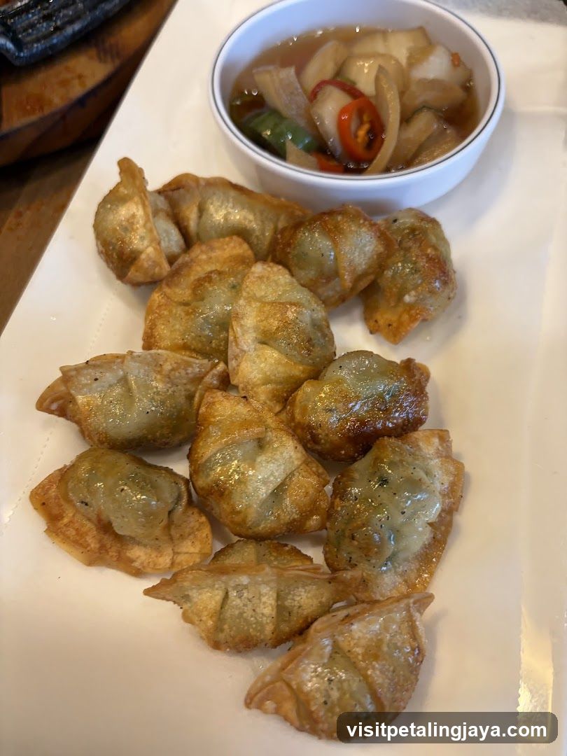 Fried Dumplings with Side Dish