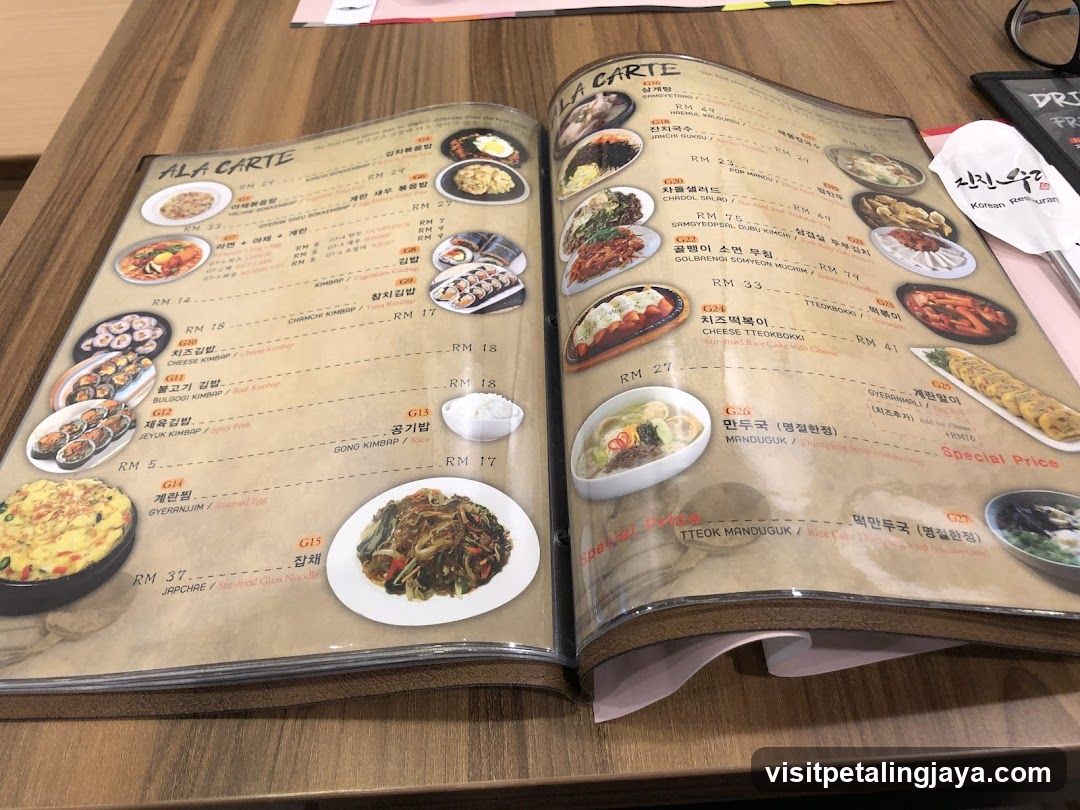 Korean Restaurant Menu
