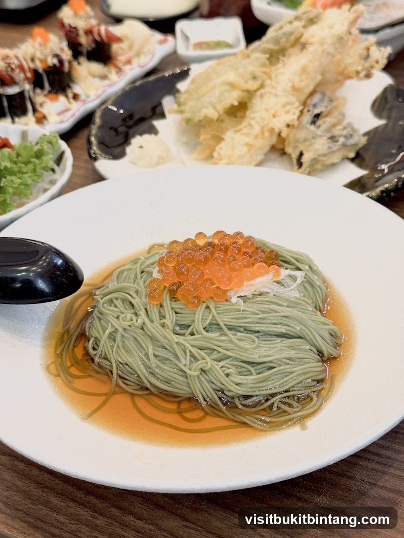 Japanese Noodle Dish with Salmon Roe